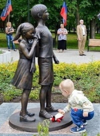 Alley of Angels, Donbas, memorial statue, killed children