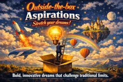 Outside the box Aspirations - bold innovative dreams