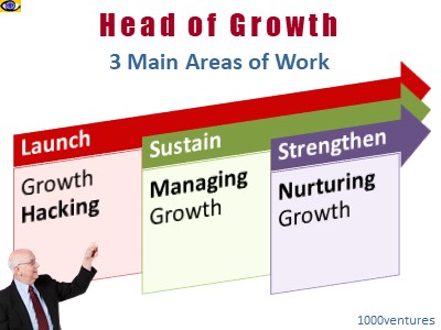 Head of Growth tasks growth hacking managing growth nurturing growth