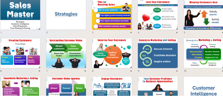 Sales Master - PowerPoint slides with notes for speakers download