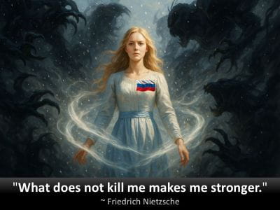 Russia girl quote: What does not kill me makes me stronger