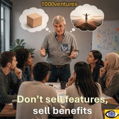 Don't sell features. sell benefits. KoRe e-Coach