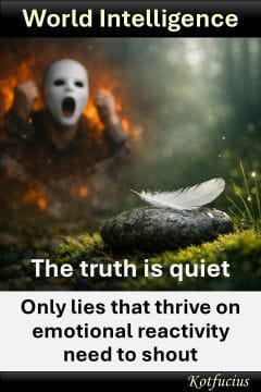 The truth is quiet; lies shout to thrive on emotional reactivity
