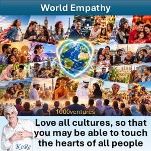 Worlf Empathy - love all cultures, so that you may be able to touch hearts of all people. Vadim Kotelnikov, KoRe Way