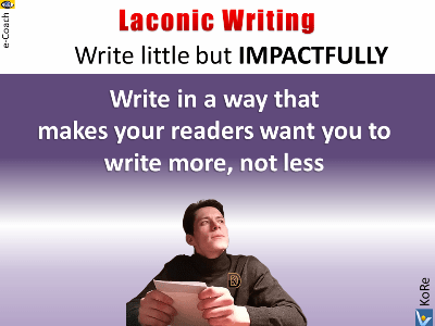 Laconic Writing - write less but impactfully VadiK emfographics