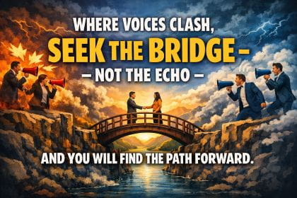 KoRe proverb: Where voices clash, seek the bridge - not the echo - and you will find the path forward