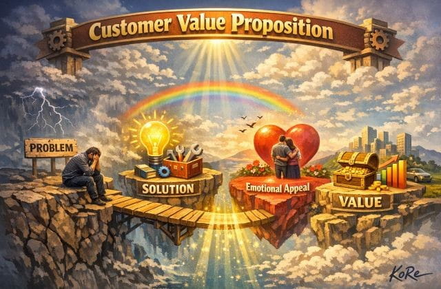 Customer Value Proposition - key elements, metaphorical AImage