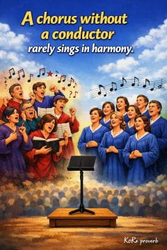 KoRe Proverb: A chorus without a conductor rarely sings in harmony