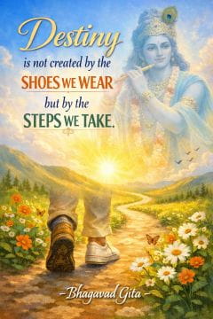 Bhagavad Gita teachings: Destiny is created by the steps we take