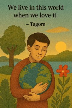 Illestratef quotes about Love is Life.Rabindranath Tagore