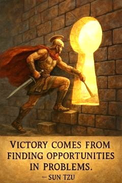 Victory comes from finding opportunities in problems. The Art of War