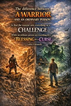 Warrior vs an ordinary man: sees everything as a challenge