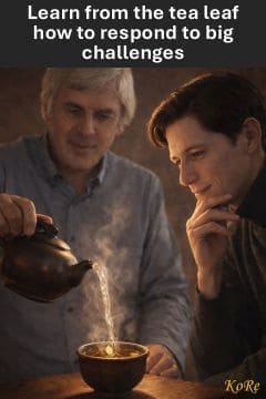 Zen-style KoRe parable - Learn from the tea leaf how to respond to big challenges