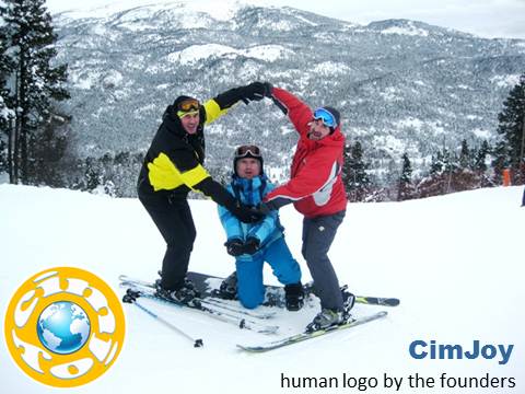Human Logo, CimJoy, Vadim Kotelnikov, ski, mountains, creative marketing