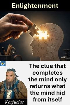Kotfucius on enlightenment: The Hidden Key - KoRe parable