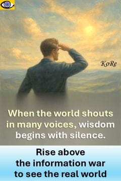 Rise above the information war - wisdom begins with silence