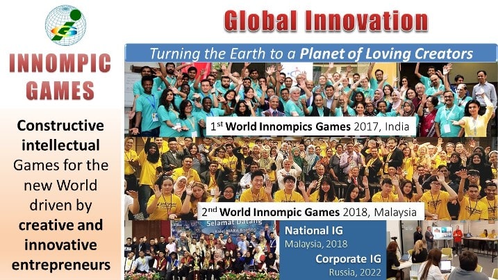 Innompic Games as a happy business love creativity innovation