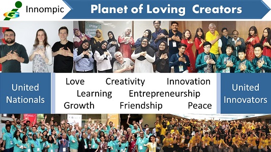 Innompic Games Planet of Loving Creators holistic innovation