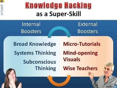Knowledge Hacking emfographics internal and external boosters