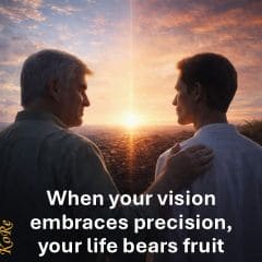 KoRe lifehack -When your vision embraces precision, your life bears fruit