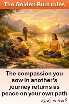 The Golden Rule rules - compassion and peace | KoRe proverb