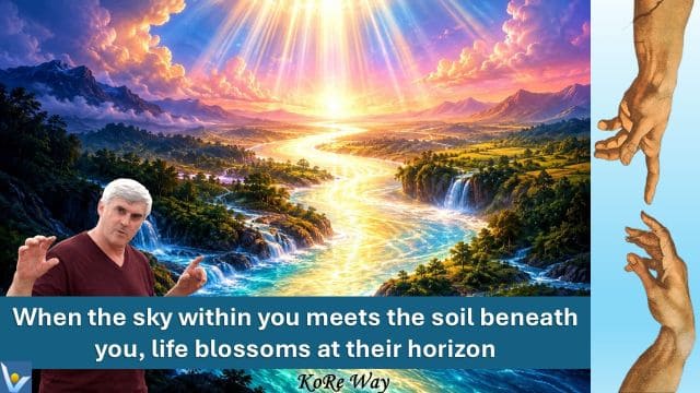 KoRe Way - When the sky within you meets the soil beneath you, life blossoms at their horizon