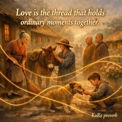 Love is a thread that holds ordinary moments together. KoRe way
