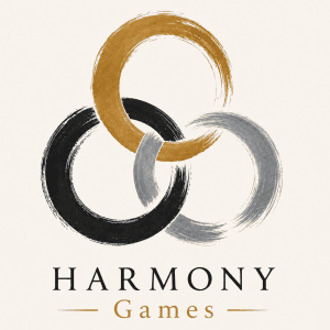 Logo of HARMONY Games - three Zen Circles of continuous perfection