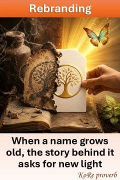 Rebranding - when a name grows old, reignite it. - KoRe proverb