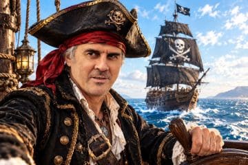 Vadim Kotelnikov as  a pirate captain in a movie
