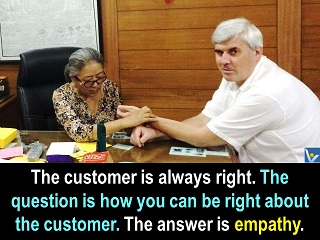 Customer care quotes empathise with customers understand clinets Vadim Kotelnikov