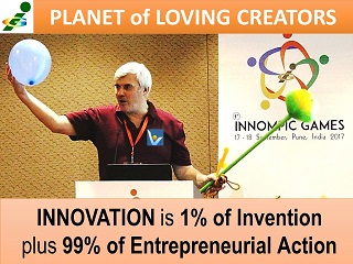 Best innovation quotes Innovation is 1% invention and 99% entrepreneurial action VadiK